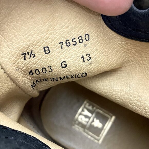 Frye Black Leather Jackie Button Short Western Style Boots Ankle Boots 7.5 - Picture 6 of 14